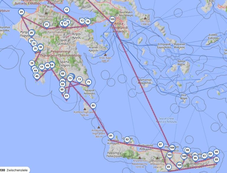 2022 Reiseroute Follow the Sun Tour